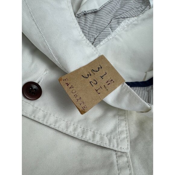VTG J Crew Broken-In Favorite Fit Mens 31W 32L White NWT Y2K Casual Cotton Pants - Picture 9 of 16